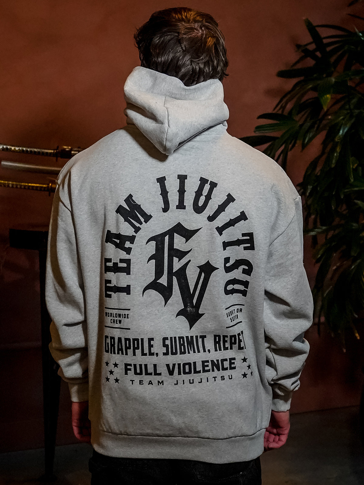 Team Jiu Jitsu Hoodie - Grey
