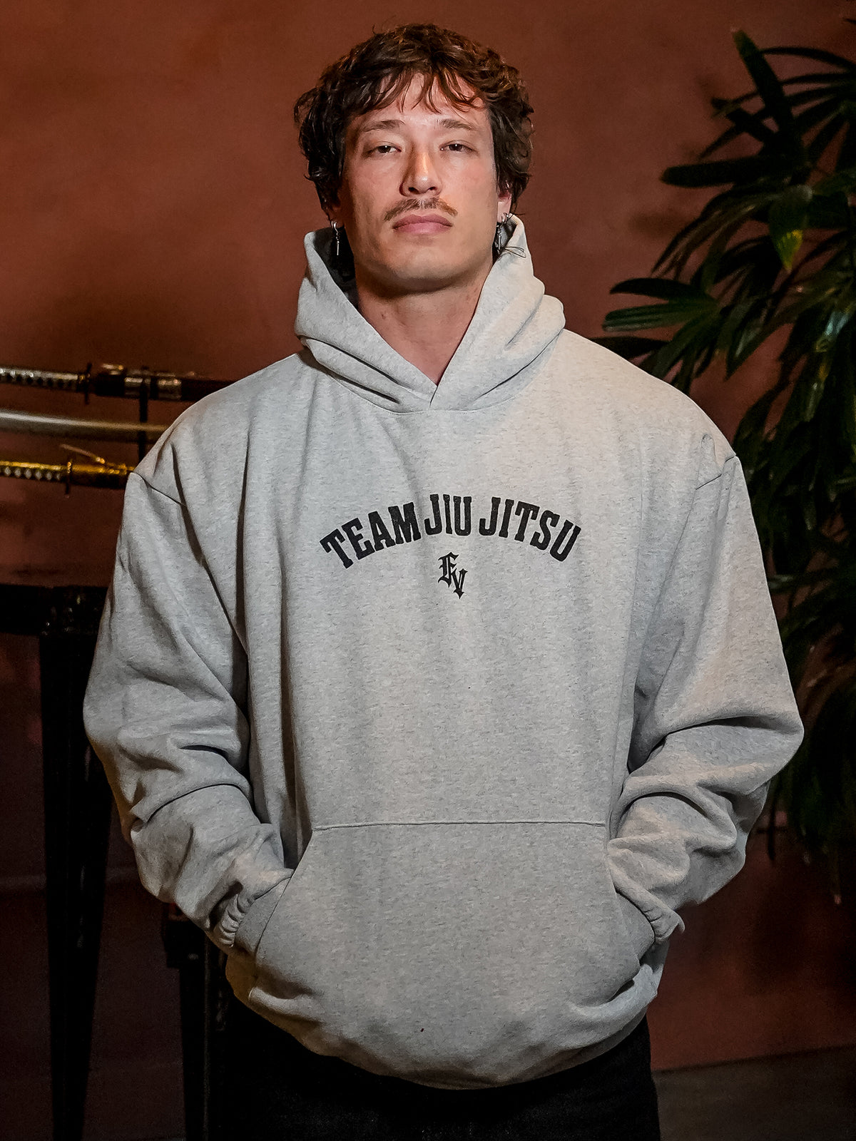 Team Jiu Jitsu Hoodie - Grey