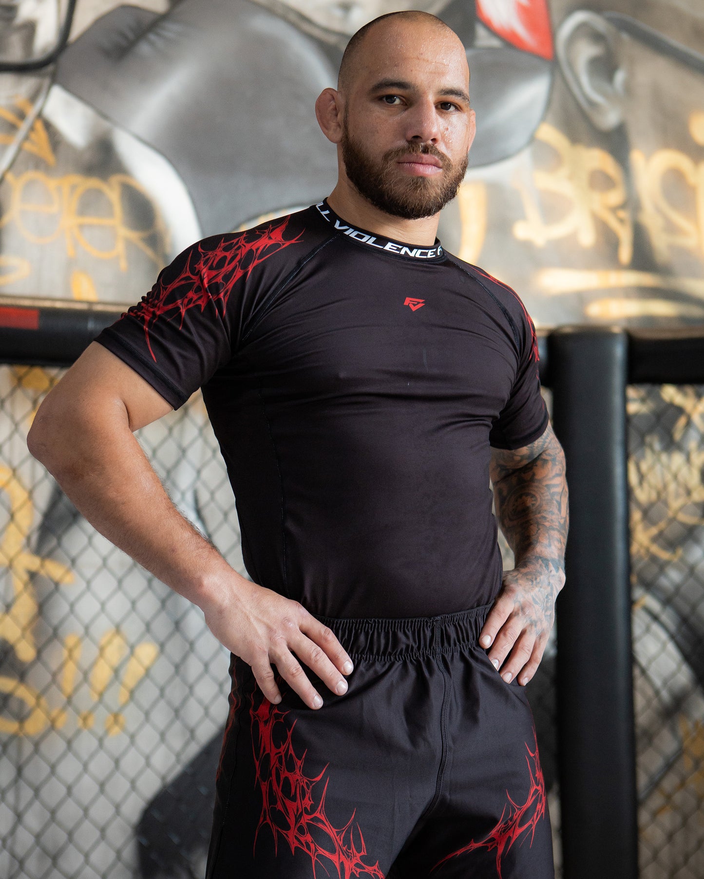 Cyberstrike Black Fight Shorts