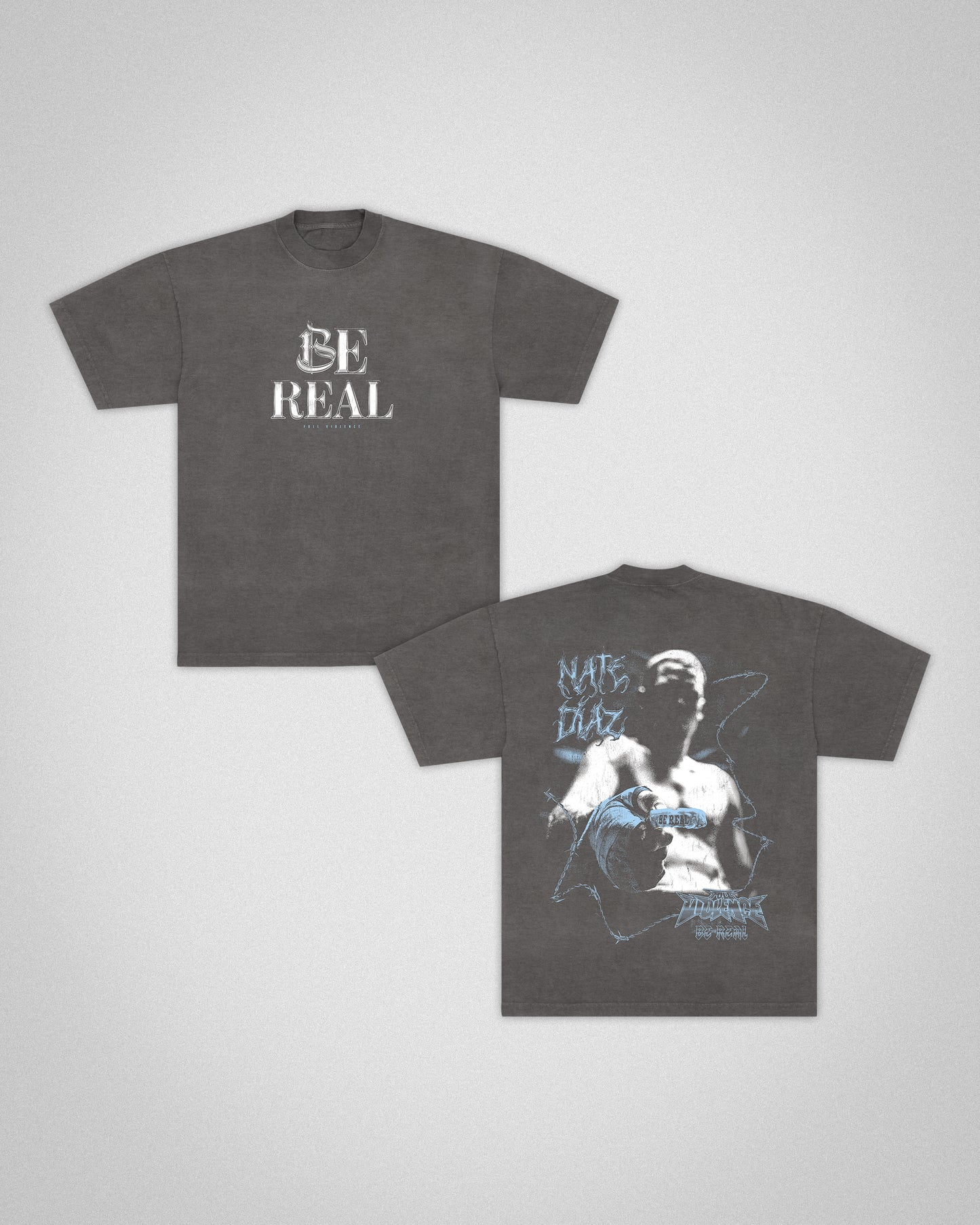 Be Real "Premium" Tee in Garment Dyed Shadow