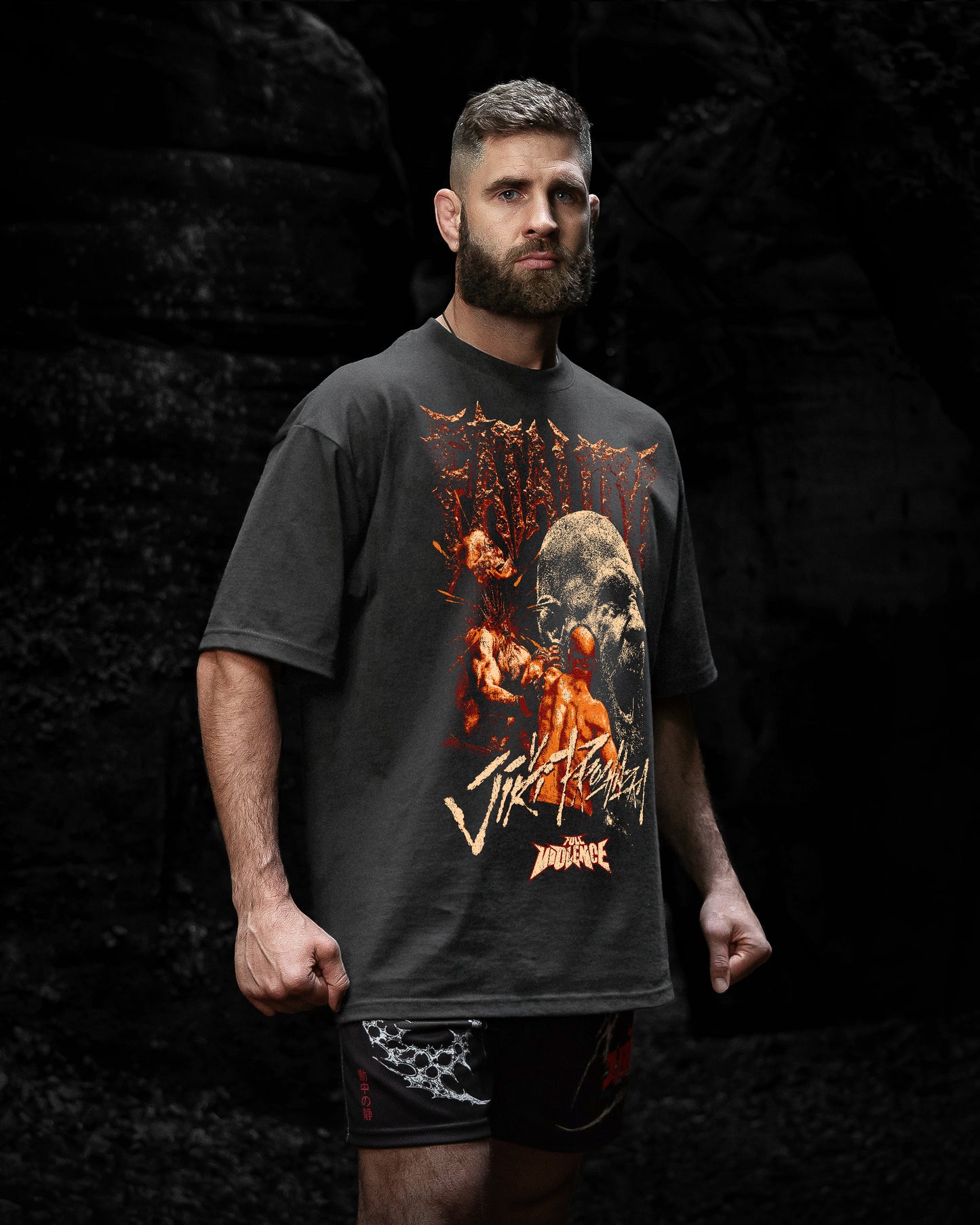 Samurai Fatality "Premium" Tee in Garment-Dyed Shadow