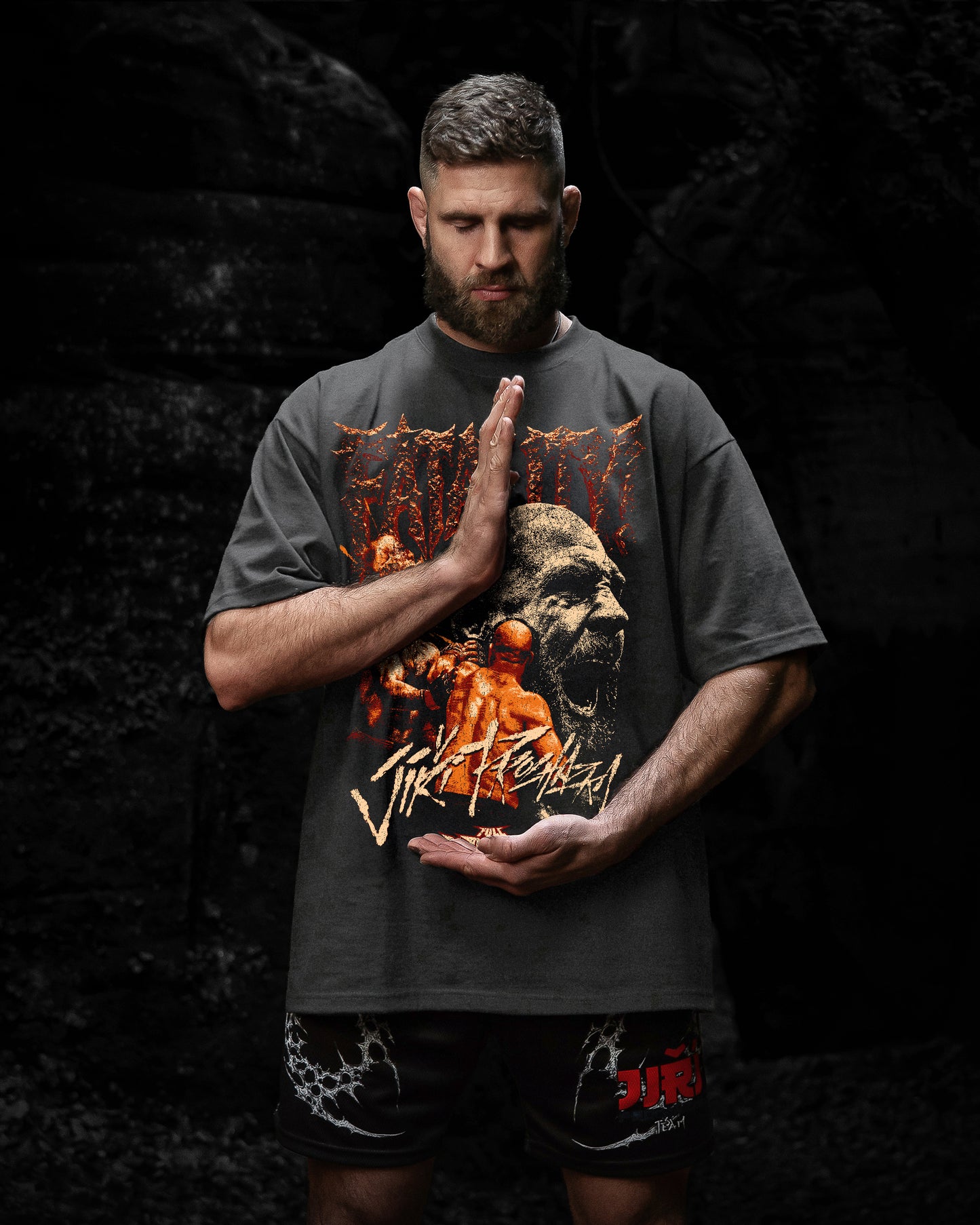 Samurai Fatality "Premium" Tee in Garment-Dyed Shadow