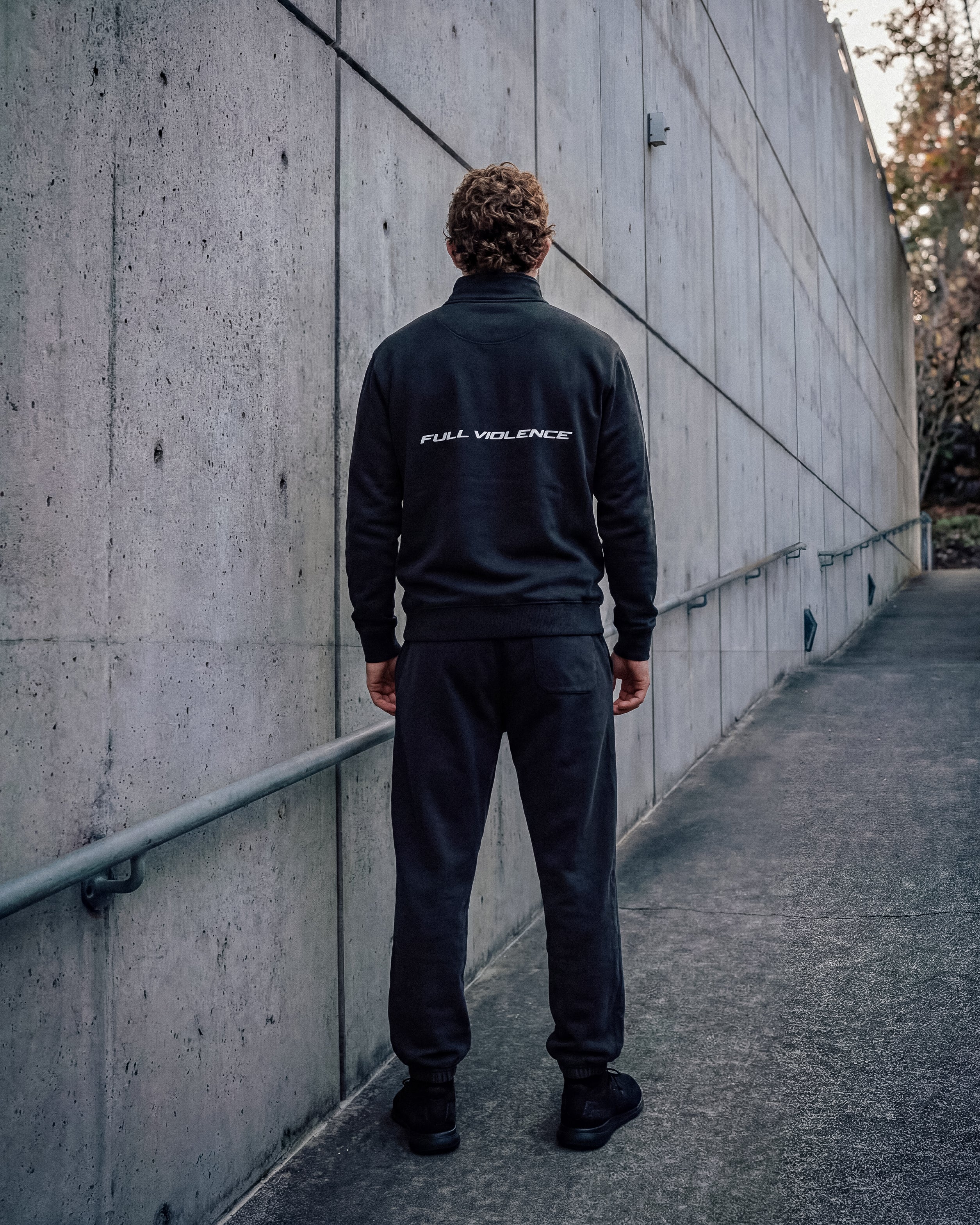 FV 1/4 Zip Sweater - Faded Black