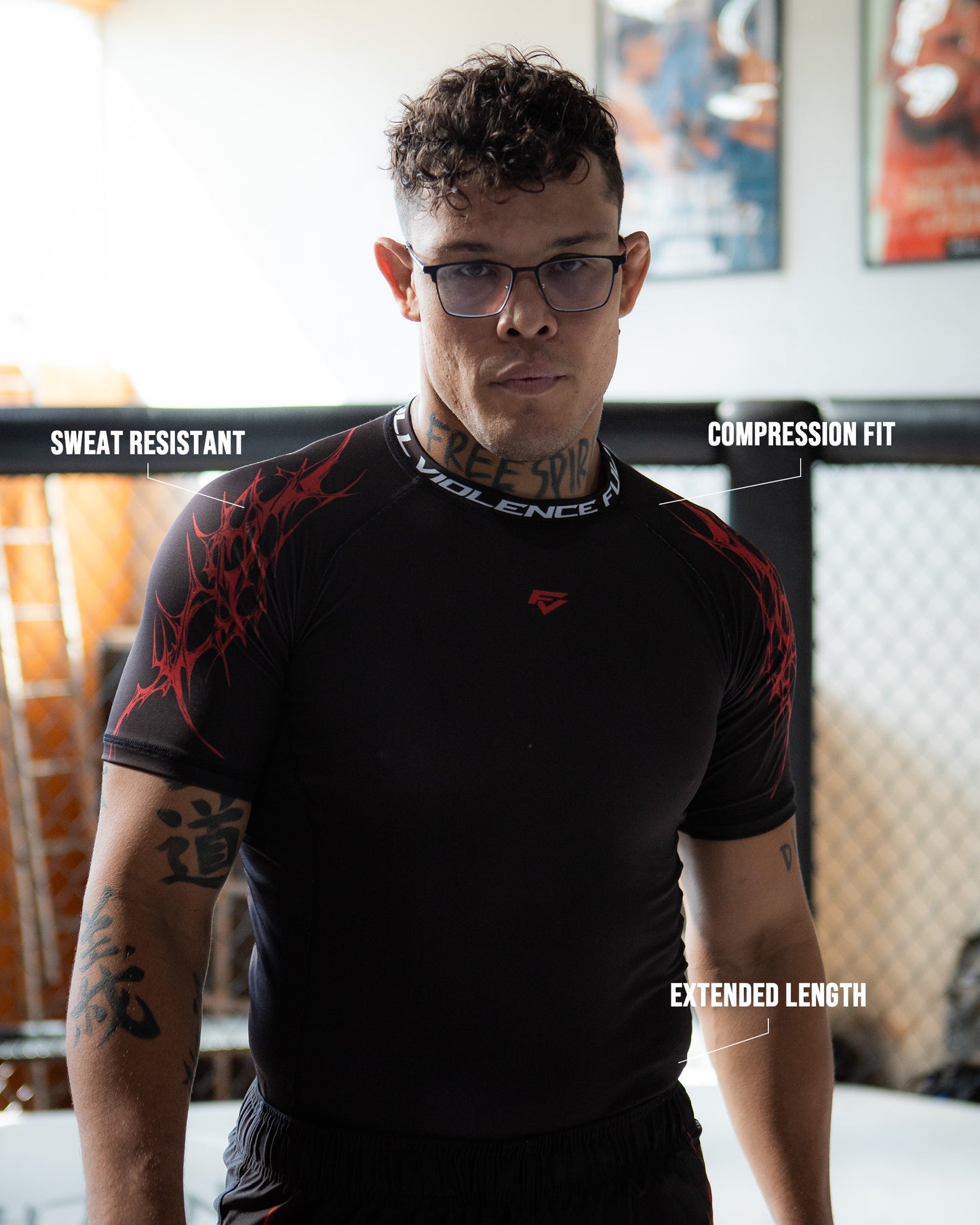 Cyberstrike Black Rash Guard