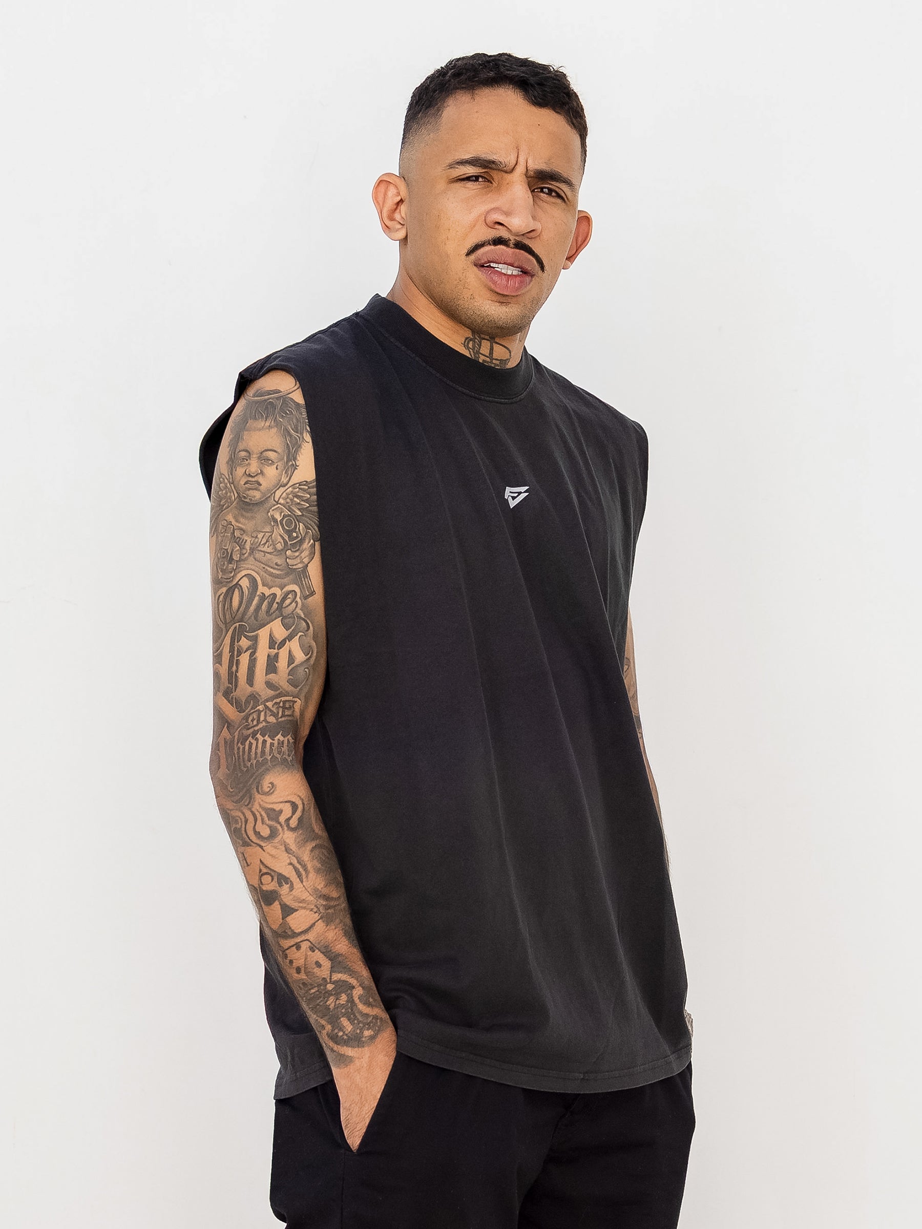 FV Staple 3M Faded Tank - Black