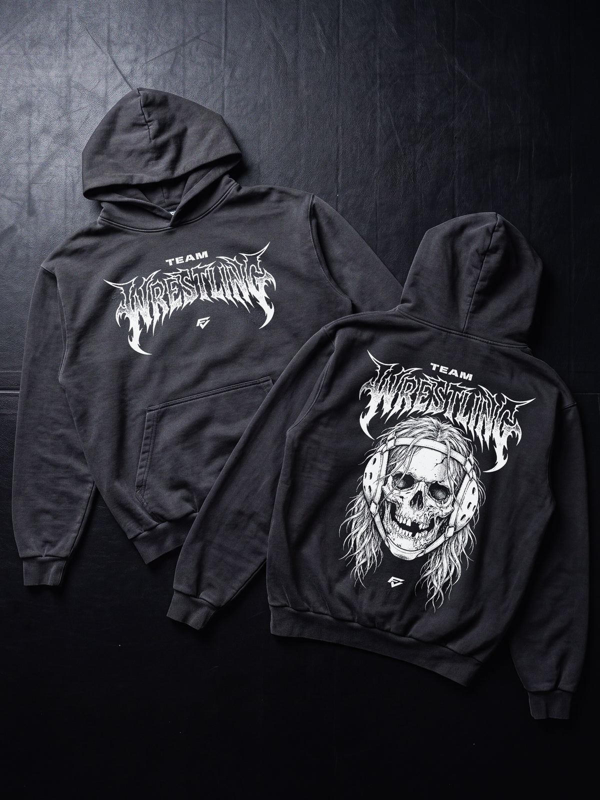 Team Wrestling Hoodie - Vintage Black/White