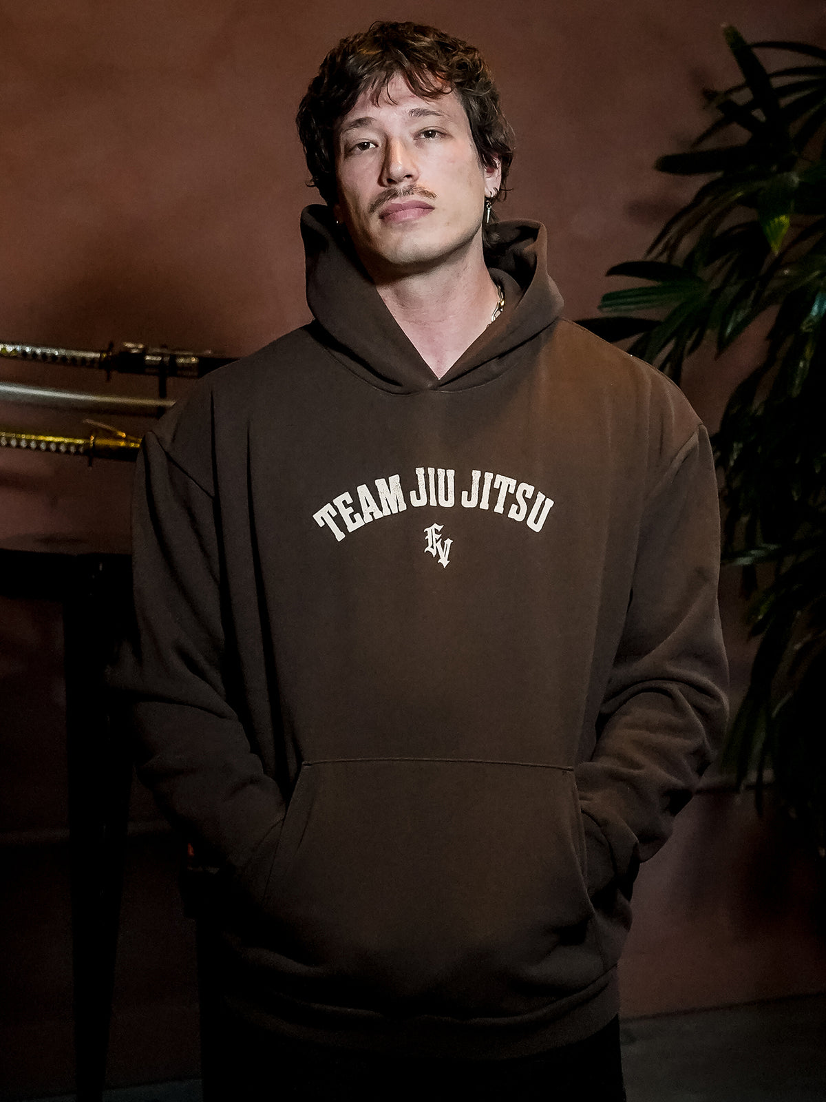 Team Jiu Jitsu Hoodie - Brown