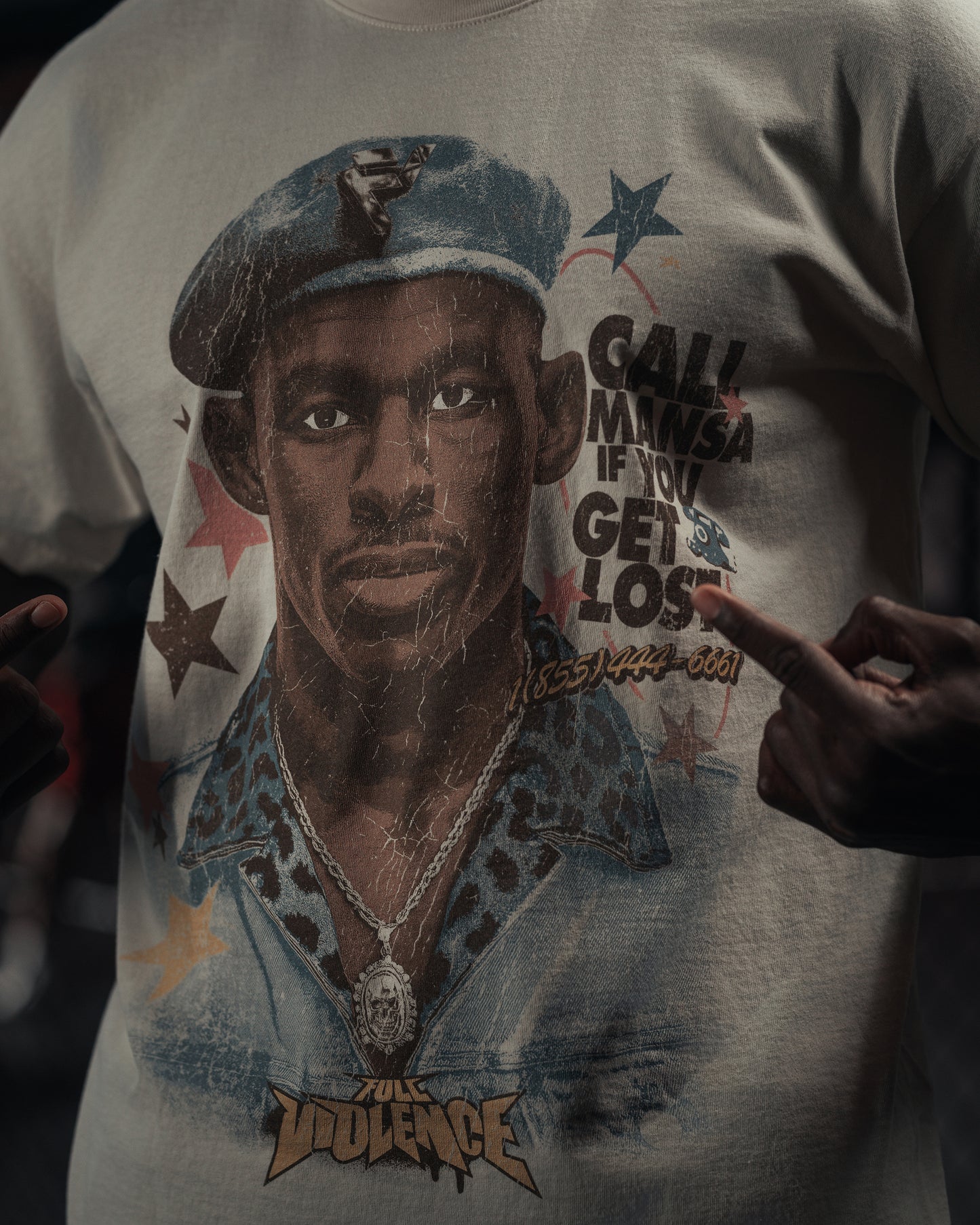 Call Me Mansa "Premium" Tee in Creme