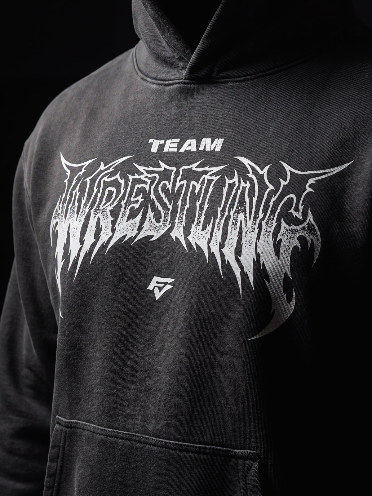 Team Wrestling Hoodie - Vintage Black/White