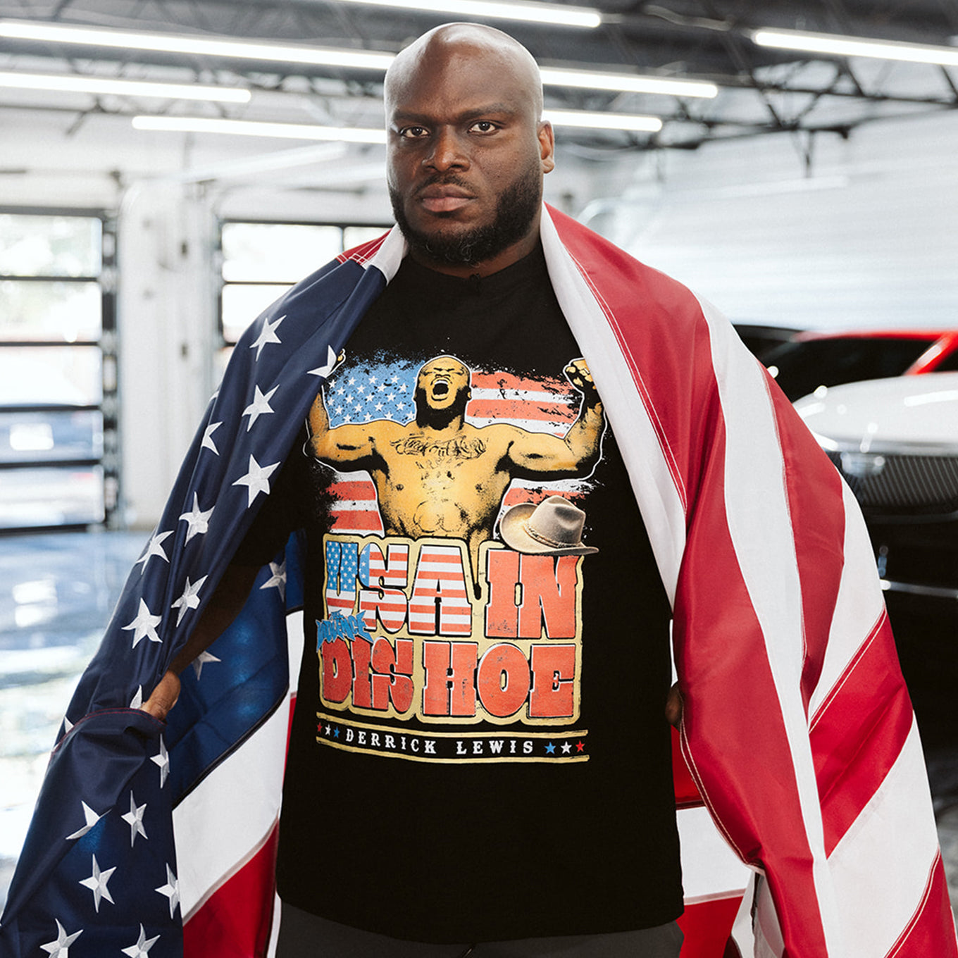 USA in Dis Hoe "Classic" Tee in Black