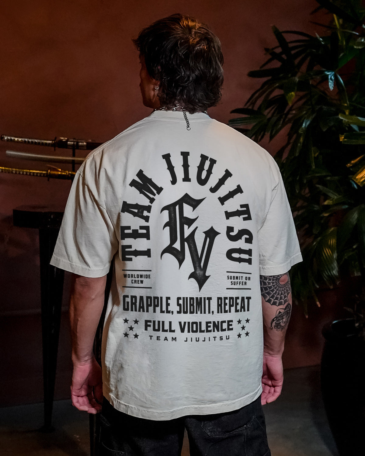 Team Jiu Jitsu Premium Tee - Creme