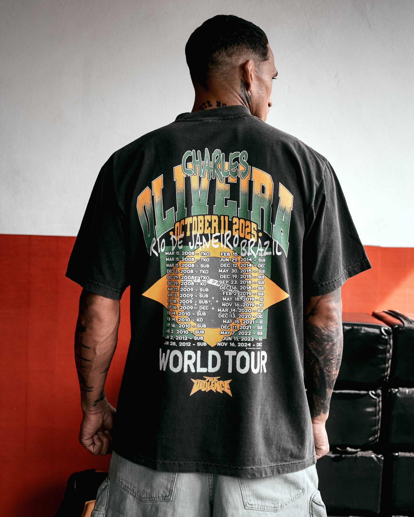 From the Favelas Tour "Premium" Tee in Garment-Dyed Shadow