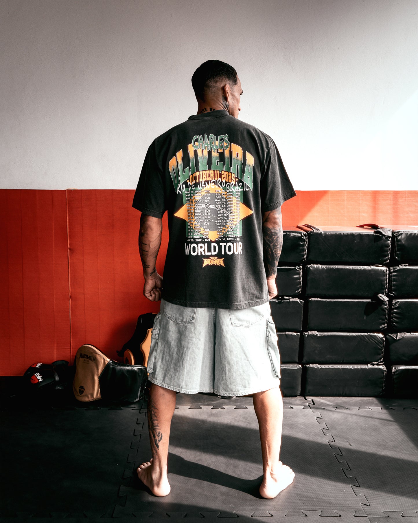 From the Favelas Tour "Premium" Tee in Garment-Dyed Shadow