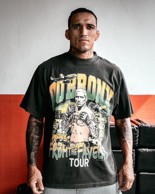 From the Favelas Tour "Premium" Tee in Garment-Dyed Shadow