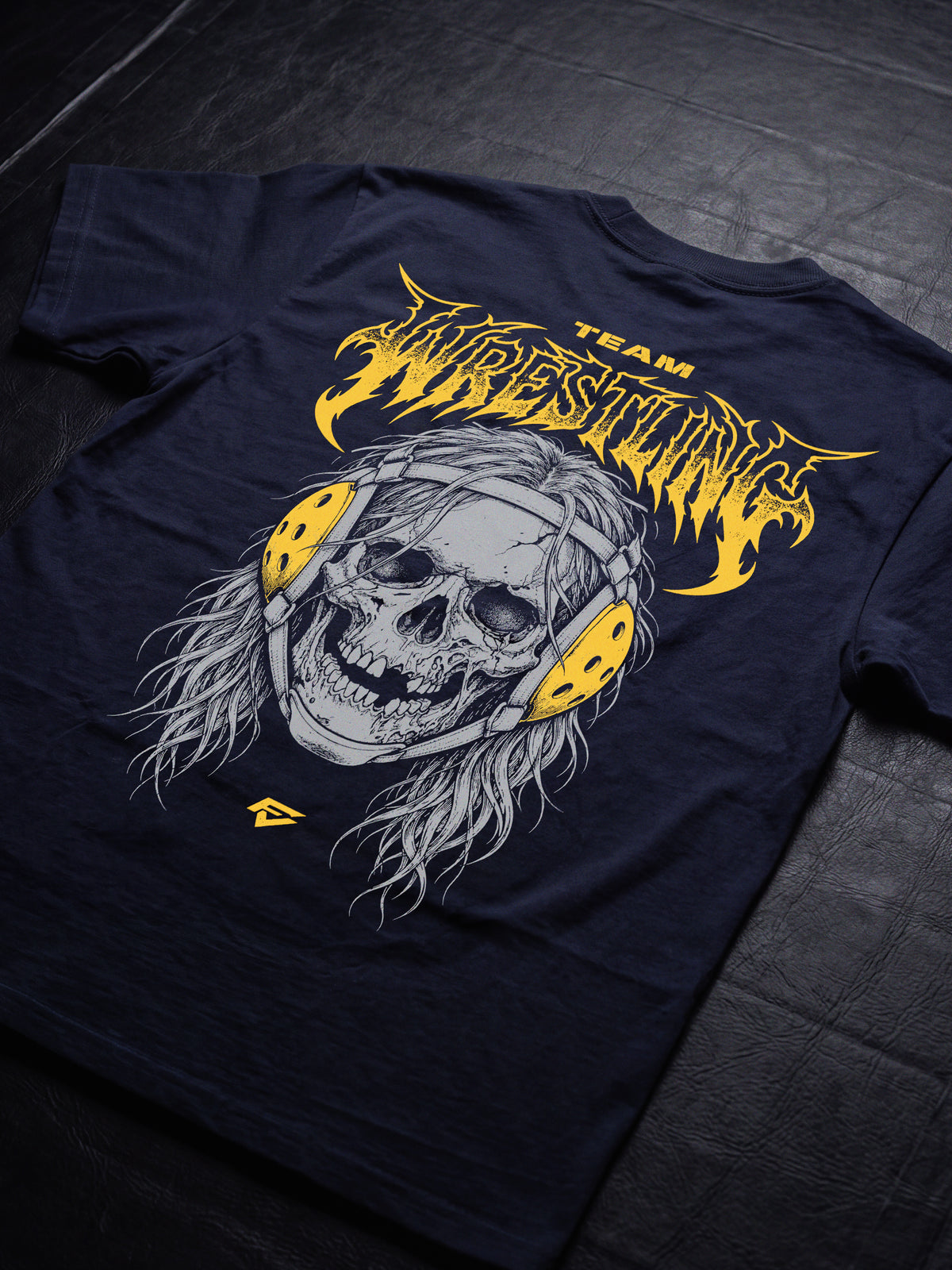 Team Wrestling Classic Tee - Navy Blue/Yellow