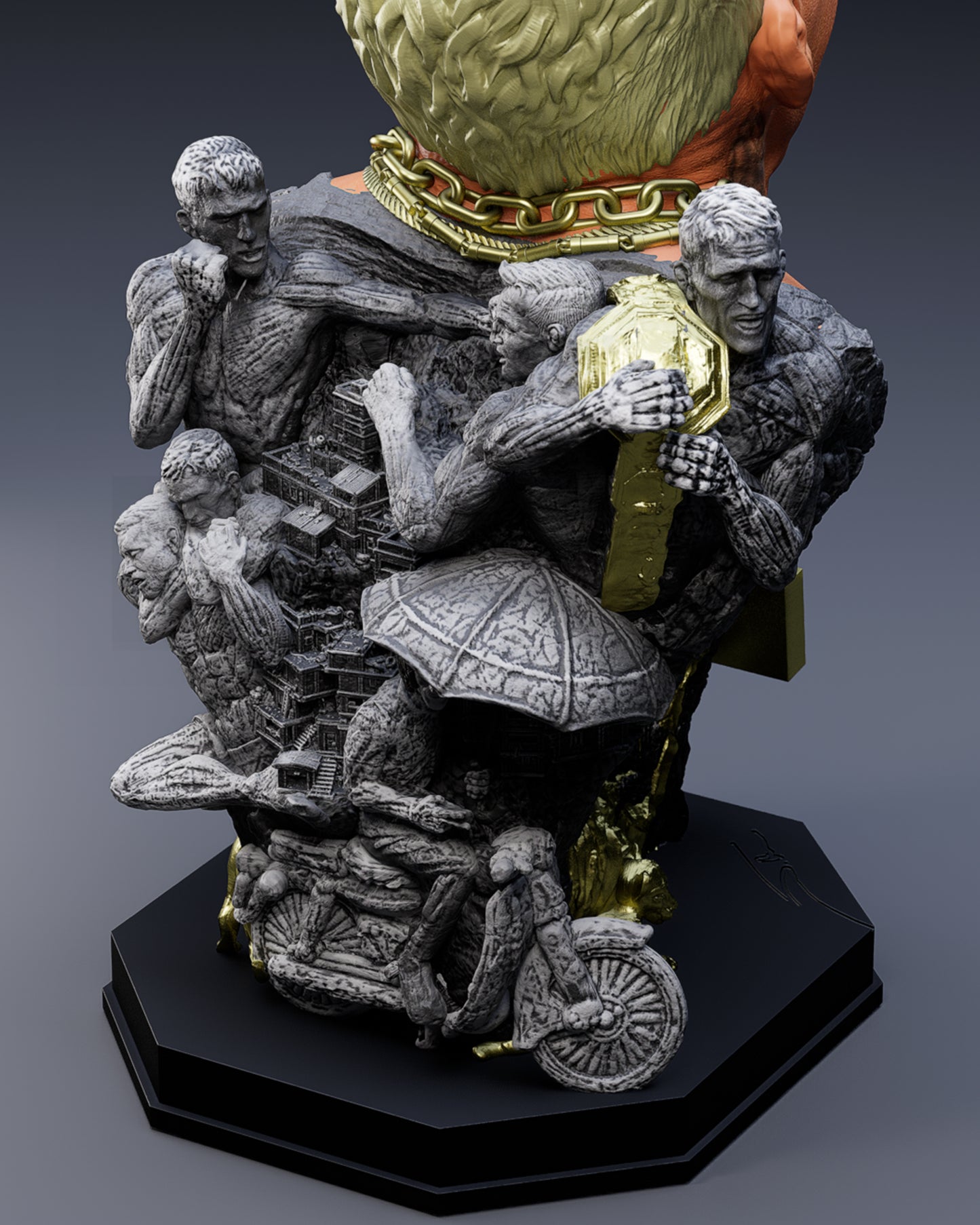 Charles Oliveira Sculpture: Do Bronx Edition (3 Piece Limited)