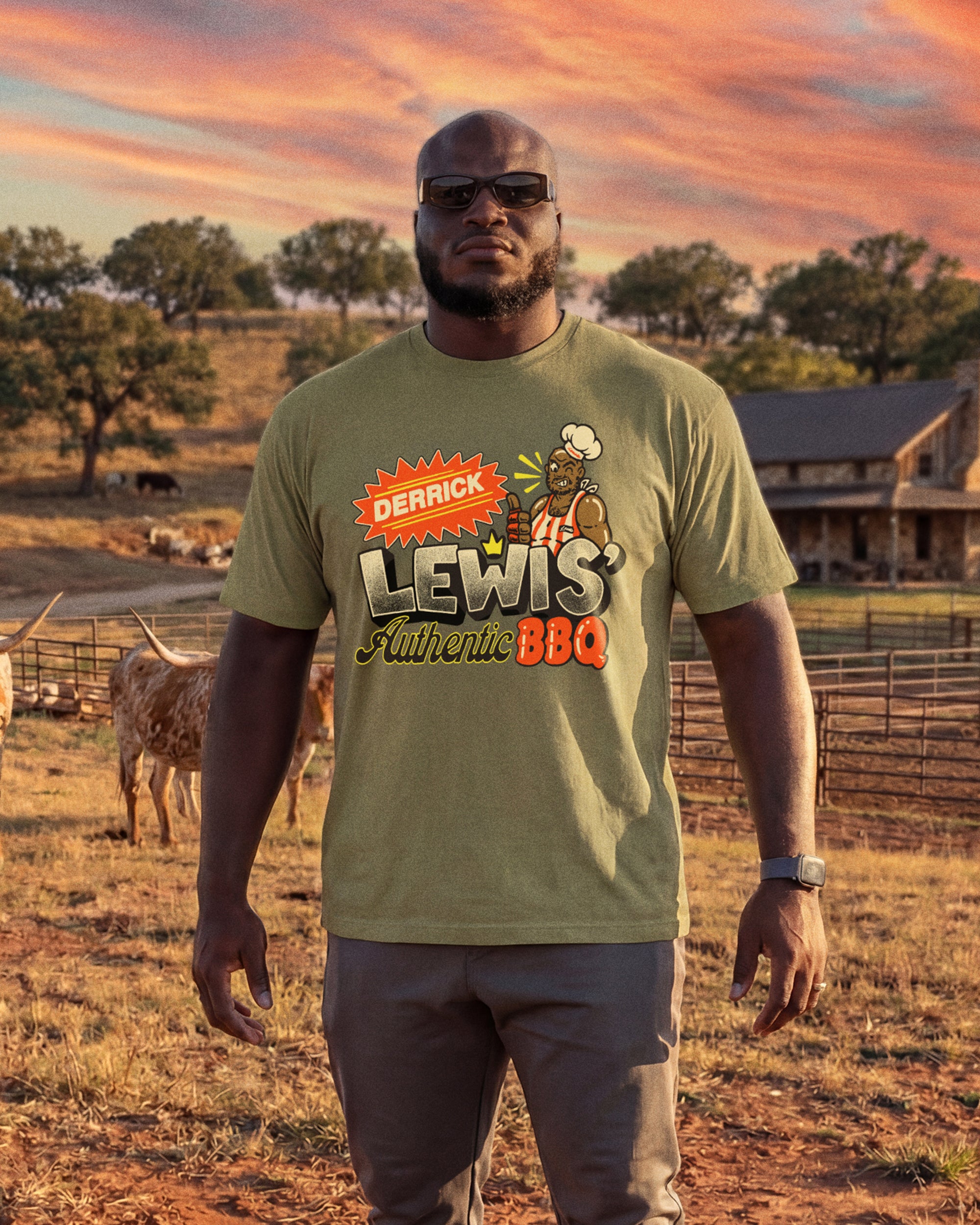 Lewis' Authentic BBQ Tee
