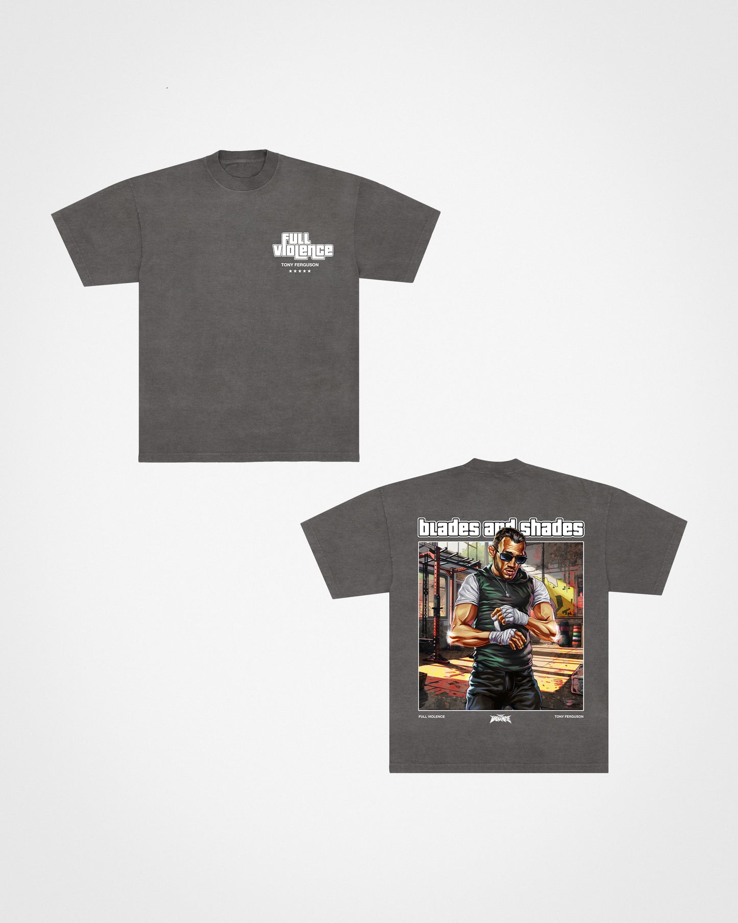 Blades and Shades "Premium" Tee in Garment-Dyed Shadow