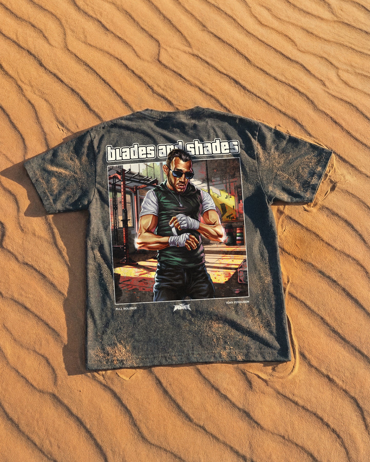 Blades and Shades "Premium" Tee in Garment-Dyed Shadow