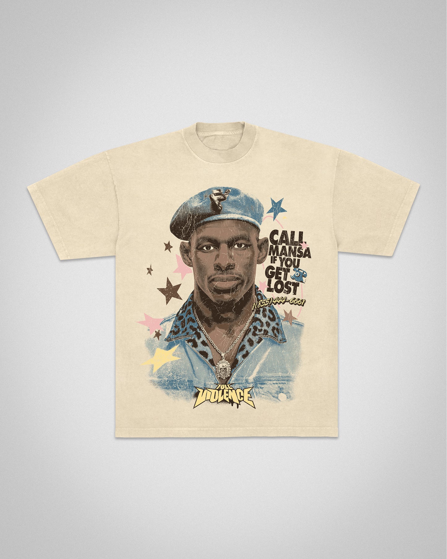 Call Me Mansa "Premium" Tee in Creme
