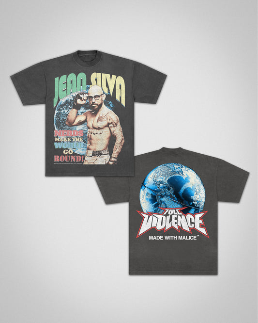 Jean Silva Globe "Premium" Tee in Garment Dyed Shadow