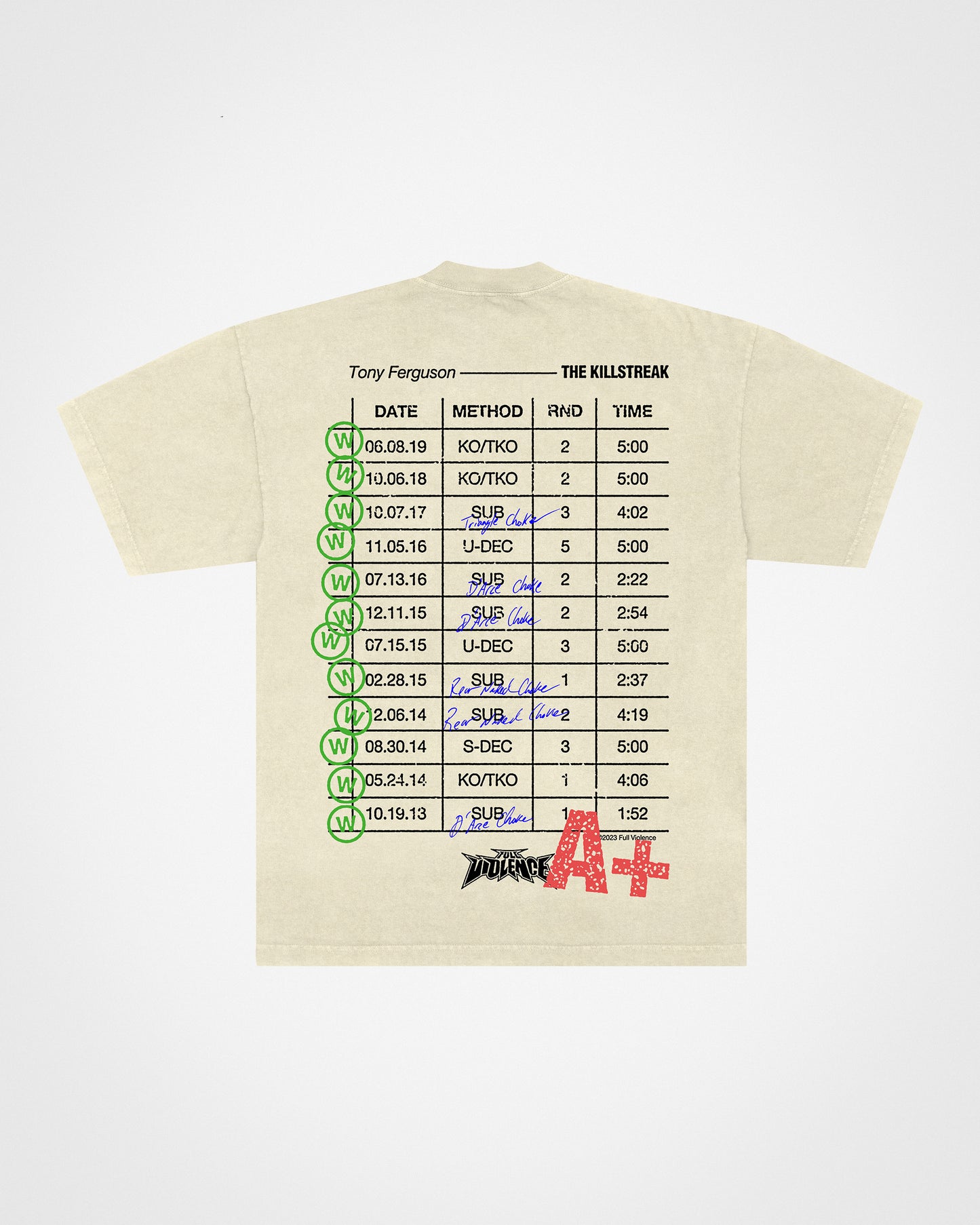 Killstreak Tee "Premium" Tee in Garment-Dyed Off-White