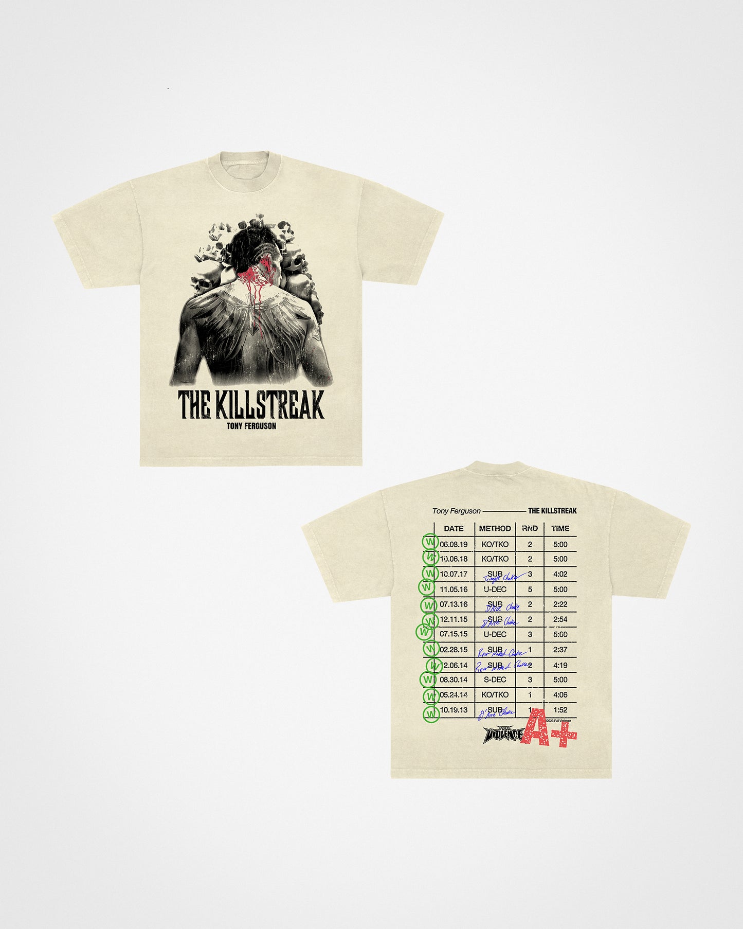 Killstreak Tee "Premium" Tee in Garment-Dyed Off-White