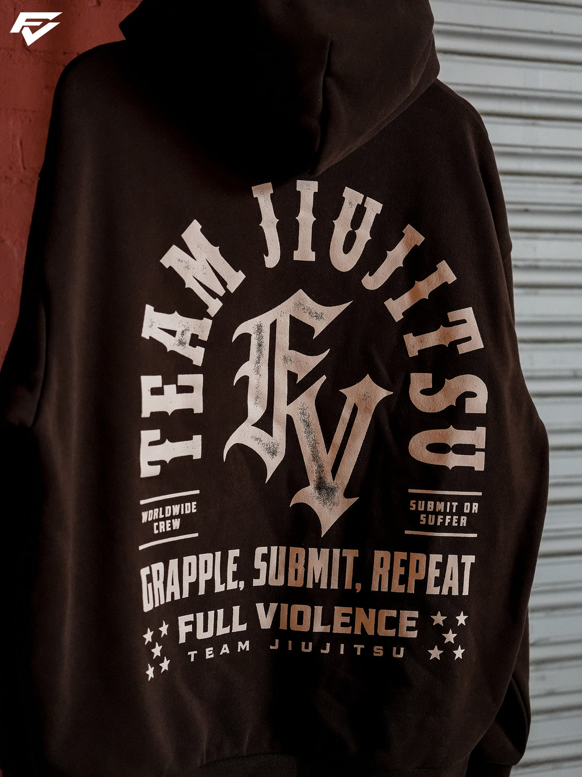 Team Jiu Jitsu Hoodie - Brown