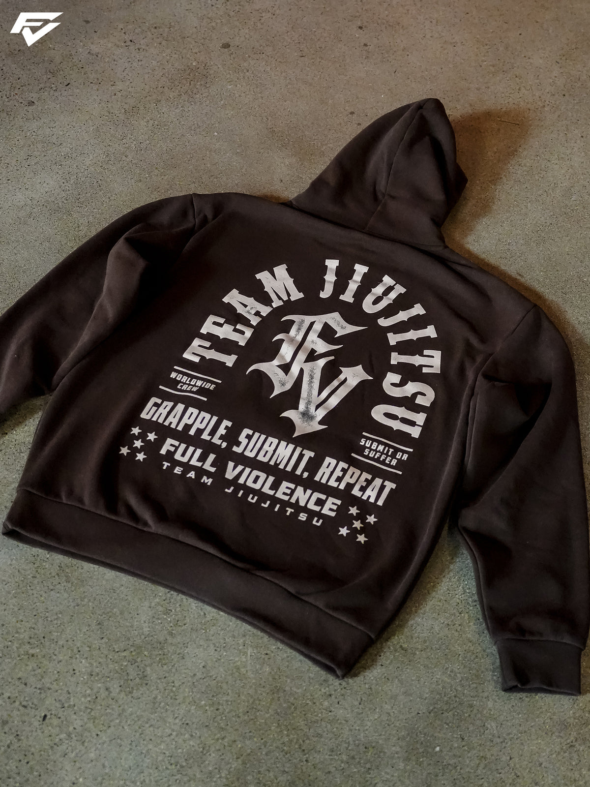 Team Jiu Jitsu Hoodie - Brown