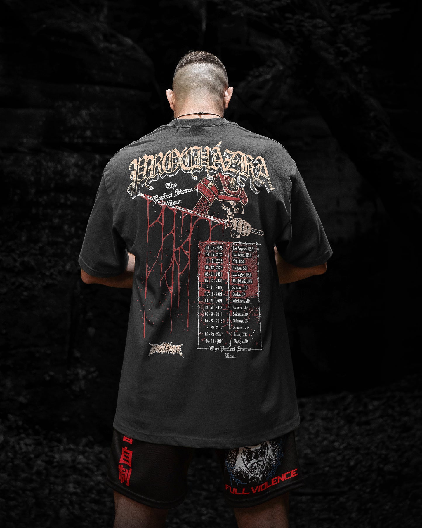 The Perfect Storm Tour "Premium" Tee in Garment Dyed Shadow