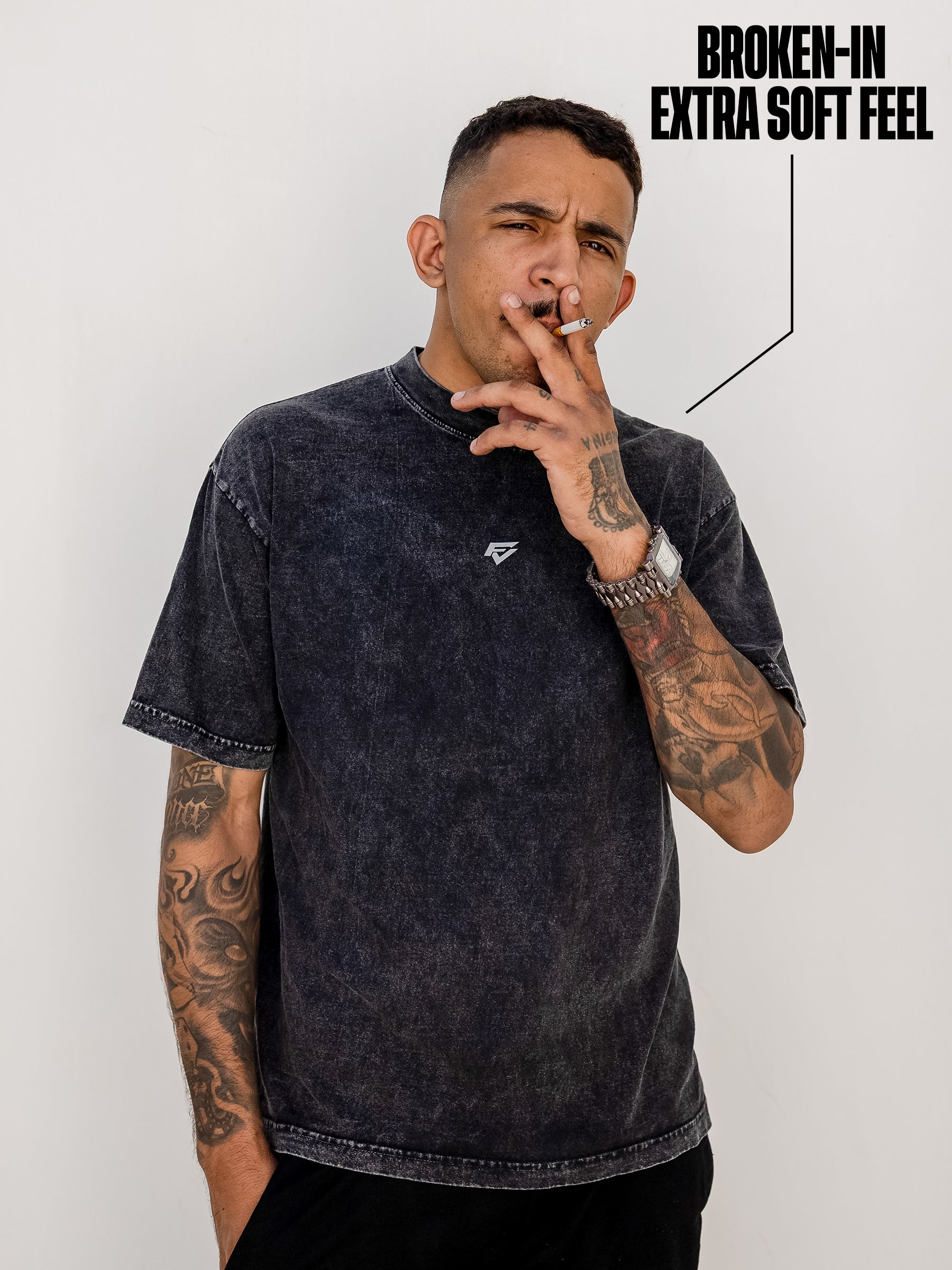 FV Staple Washed Tee - Carbon Black